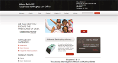 Desktop Screenshot of bankruptcytuscaloosa.com