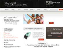 Tablet Screenshot of bankruptcytuscaloosa.com